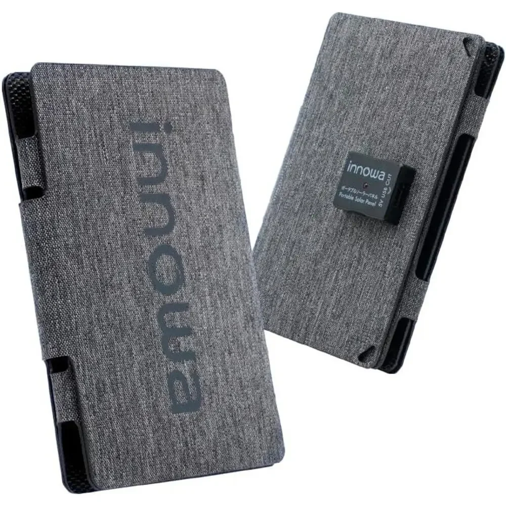 innowa Portable Solar Charger 12W (Gray) - Ultra Compact, USB-A Port, IPX67 Wate
